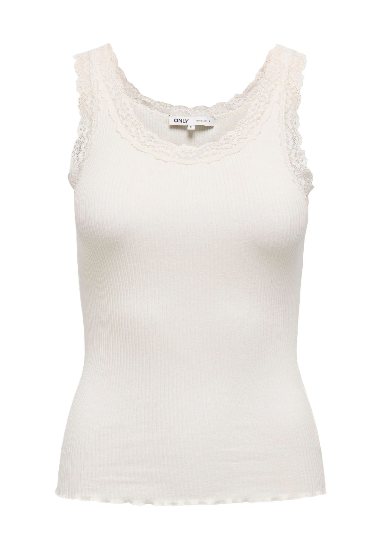 Only Top Mit Spitzen-Detail - Weiß - Bild 6