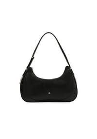 ONE ELEMENT - Schwarze Baguette-Handtasche mit Monogramm - Schwarz