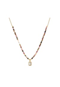 EAST / SIDE - Damen Kette aus Edelstahl in gelbgold mit Zirkonia - gelbgold