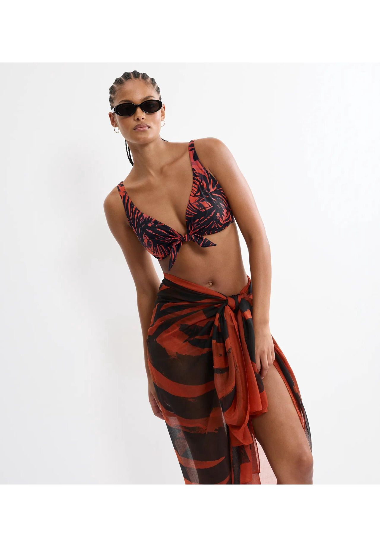 Triumph BüGel-Bikini-Oberteil Summer Palm, Schleife, FüR Damen, Braun|Schwarz, 44 D
