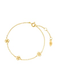Leaf - CLOVER Damen Armband, 925er Silber - GELBGOLD