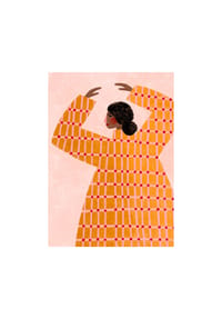  POSTER & FRAME® - Poster  Bea Muller - The Woman With the Checked Dress - 30 x 40 cm