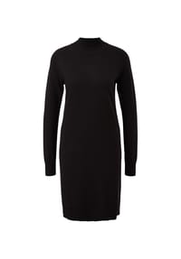 comma, - Strickkleid, knielang, Stehkragen, für Damen - 9999  GREY/BLACK
