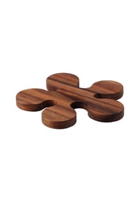 CONTINENTA - Topfuntersetzer, Blumenförmig, Akazienholz, Ø 16 cm - BRAUN