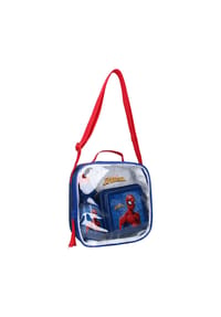 MARVEL - Spiderman Lunchbag inklusive Lunchbox und Trinkflasche für Kinder - Blau 12,3 x 12,3 x 7 cm