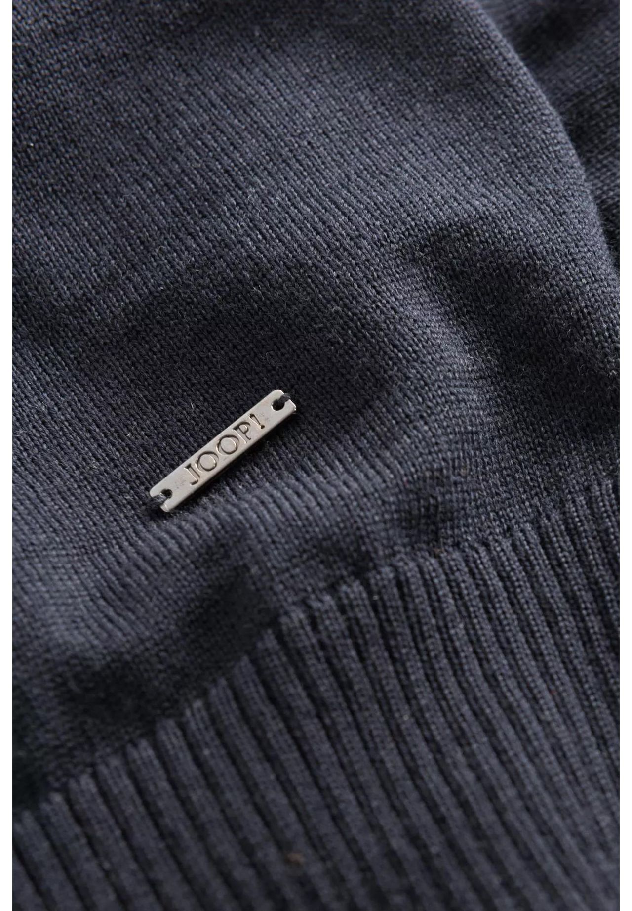 Joop! Herren Strickpullover - Jk-01Denny, Rundhals, Feinstrick, Wolle, Uni, Blau, S