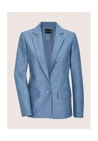 MADELEINE - Eleganter Einreiher mit Reverskragen - rauchblau