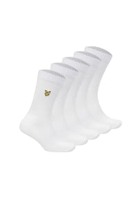 Lyle & Scott - Herren Tennissocken, 5er Pack - Camdyn Core Socks, Baumwollmischung, einfarbig - Schwarz