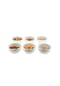 ALMINA® Almina 6er Snackschalen-Set aus Porzellan Servierschale mit Muster Bild 4