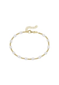 SMART JEWEL® - Armband mit Kugeln und Süßwasser-Perlen, Silber 925 - weiß