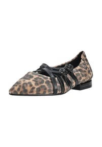 REGARDE LE CIEL - Leder Ballerinas - Beige/Schwarz