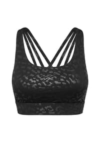 PLEIN SPORT - Sport BH LEOPARD - black