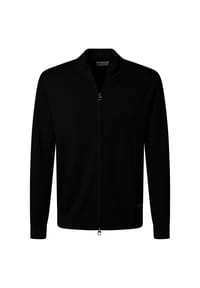 pierre cardin - Strickjacke aus 100% Wolle - Schwarz
