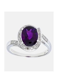 Diamant L'eternel - Ring, mit 0.1 ct Diamant, 375 Weißgold - white gold