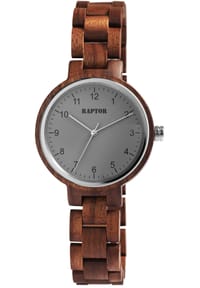 RAPTOR Raptor - Damen Quarz Armbanduhr Sherin - 3 ATM - Mineralglas - braun-grau-silber
