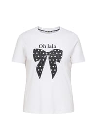 ONLY CARMAKOMA - T-Shirt, Baumwolle, für Damen - 190858002 WHIT/LAL