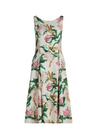 Vera Mont - Blumenkleid mit Kellerfalten - Cream/Rosé