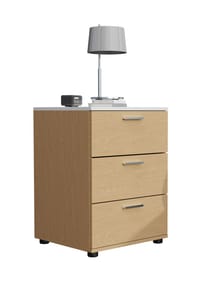 VCM. - Nachtschrank | Beistelltisch | Nachttisch | Maße ca. H. 59 x B. 46 x T. 42 cm - Testalo - Honig-Eiche / Anthrazit