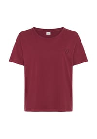 s.Oliver - Schlafanzug-Oberteil, Rundhals-Ausschnitt, für Damen - 756 BORDEAUX