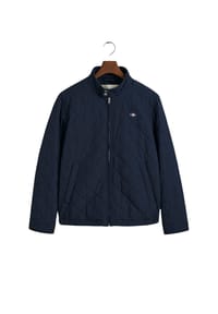 GANT - Herren Steppjacke - QUILTED WINDCHEATER, Reißverschluss, Stehkragen, Logo - Blau