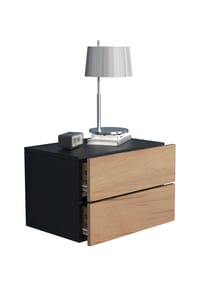 VCM. - Nachtschrank | Wandschublade | Wandboard | Nachttisch | Maße ca H. 30 x B. 45 x T. 32 cm - Usal L 45 cm - Anthrazit