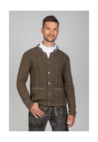 EDELNICE - Trachten Strickjacke Jakob Tabak - braun