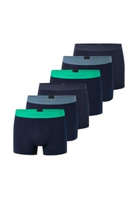 SCHIESSER - Retro Short / Pant 6er Pack 95/5 Cotton - Blau / türkis