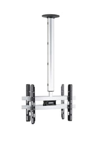 VCM. - Universal TV Deckenhalterung für 2x TVs | 42-65 Zoll bis 56 kg | bis VESA bis 600x400 | höhverstelbar 127-238 cm | TV Halterung 360 Grad schwenkbar drehbar und 15 Grad neigbar | Fernseher Halter – CM4 - 