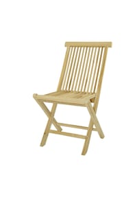 VCM. Stuhl Holzstuhl Klappstuhl |  Teak Holz klappbar | brauner Gartenstuhl unbehandelt | Maße  B. 46x H. 89 xT. 62cm - VCM Nosala - Braun