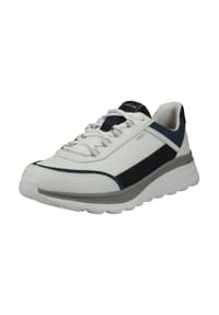 GEOX - Lederimitat/Textil Sneaker - Weiß/Navy