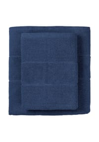 SCHIESSER - Duschtuchset Turin - 2-teilig - dunkelblau