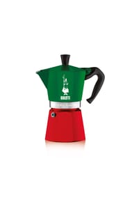 BIALETTI - Espressokocher Moka Express Tricolore Italia für 6 Tassen, Aluminium, Bunt, 270 ml - Bunt
