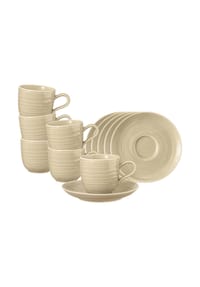 Seltmann Weiden Espressotassen mit Untertassen Terra 0,09 l 6er Set - TERRA - beige
