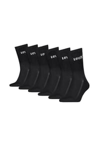 Levi's® - Unisex Socken, 6er Pack - Regular Cut Orange Tab 6P ECOM, Baumwollmischung - Schwarz