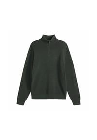 Levi's® - Herren Strickpullover - Housemark Quarter Zip Sweater, Grobstrick, Troyer-Kragen, Baumwolle - Grau