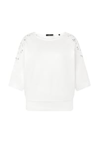 zero - Sweatshirt mit Stickerei - Patch Cream/Cream