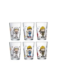 Ritzenhoff & Breker Kindergläser Berufe Jungen 205 ml 6er Set bunt - BERUFE - bunt