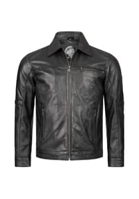 Rock Creek - Lederjacke Regular Fit - Schwarz