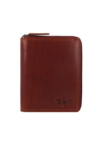 GREEN BURRY Vintage - Vintage Geldbörse RFID Schutz Leder 12.5 cm - natur