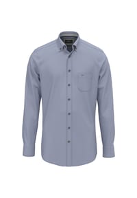 FYNCH-HATTON® - Freizeithemd Essential Herringbone, Casual Fit, Langarm, Button-Down-Kragen, für Herren - 660 AIR BLUE