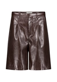 CARTOON - Kunstleder-Shorts mit Taschen - Deep Cognac