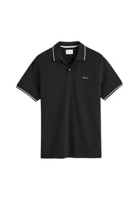 GANT - Herren Poloshirt - TIPPING PIQUE RUGGER, Kurzarm, Knopfleiste, Logo, uni - Beige (Oat)
