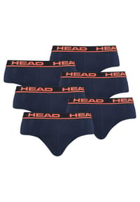 HEAD® - Herren Brief, 6er Pack - Slip, Logobund, Cotton Stretch - Blau/Orange