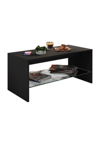 VCM. - Holz Couchtisch | Sofatisch mit ausreichend Stauraum | Maße ca. H. 40 x B. 90 x T. 40 cm | Wohnzimmertisch – Wisal - Honig-Eiche