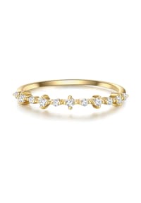 GLANZSTÜCKE MÜNCHEN - Damen Ring aus 925/- Sterling Silber in Gelbgold mit Zirkonia - gelbgold