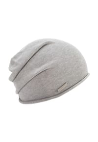 SEEBERGER - Beanie, Baumwolle, Rollkante, für Damen - 13 LIGHT GREY
