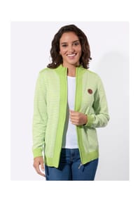 Witt - Strickjacke - hellblau-weiß-geringelt