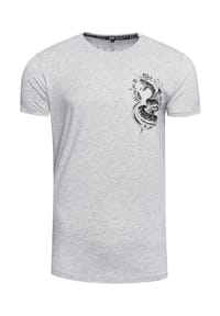 RUSTY NEAL - T-Shirt mit großem Rückenprint - Grau