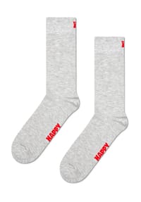 HAPPY SOCKS - Socken "Solid", Rippbündchen - 9700 GREY