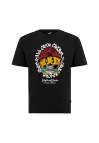 OLDSKULL - T-Shirt Xtreme Smiley Cash Skull Graphic Vintage-Vibe in modernem Look - Black